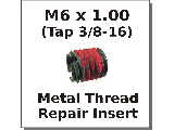 M6 x 1.00 Metal Thread Repair Insert