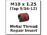 M10 x 1.25 Metal Thread Repair Insert