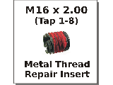 M16 x 2.00 Metal Thread Repair Insert