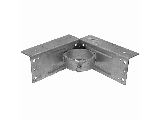 Corner Steel Fence Post Adapter Clamp, 2-3/8 In