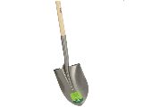 Shovel Long Handle Round Point Wood Handle