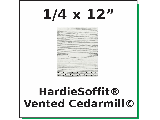 Hardiesoffit Fiber Cement Vented Cedarmill 1/4 In x 12 In x 12 Ft