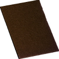 Abrasive Pad 6 In x 9 In Heavy Duty (Brown)