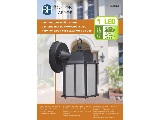 LED Outdoor Wall Lantern, Black Finish