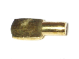 Shelf Support Flat 5mm Hole Brass Plated Steel