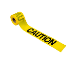 CAUTION Barricade Safety Tape, 300 Ft L, 3 In W