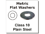 Class 10 Metric Flat Washer, (Sizes)