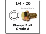 1/4-20 Flange Bolt Grade 8 (Lengths)