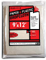 Paper/Plastic Combination Drop Cloth 9 Ft x 12 Ft