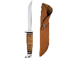 Case Utility Knife with Stainless Steel Blade and Leather Sheath