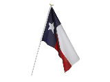 Texas Flag Kit 3 x 5 with 6 Foot Pole