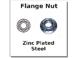 Metric Flange Nuts Steel with Zinc Finish (Sizes)