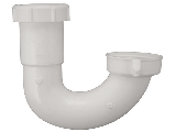 PVC Sink Trap J Bend, 1 1/2 In or 1 1/4 In