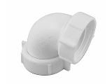 PVC 90 Degree Reducer Drain Pipe Elbow, 1 1/2 In