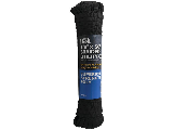 Braided Black Poly Rope, 1/8 In x 50 Ft