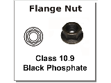 Metric Flange Nuts Steel Black Phosphate (Sizes)