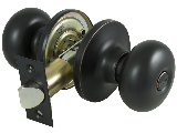 Privacy Door Knob Lockset, Aged Bronze