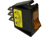 Amber Illuminated Mini Rocker Switch, 2 Position