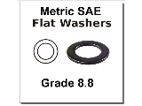 Class 8.8 SAE Metric Flat Washer (Sizes)