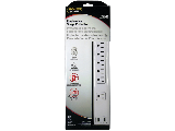 White 6 Outlet Surge Strip