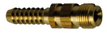 Brass Hose Barb Male Adapter, 1/4 In x 1/4 Inverted Flare