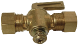 Compression Shutoff Valve, 1/4 In x 1/4 In