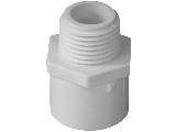 PVC SCH 40 Male Adapter, 3/4 In MPT x 1/2 In Slip