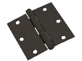 Square Corner #V512 Oil Rubbed Door Hinge, 3-1/2 In