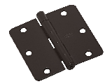 Round Corner #512RC Oil Rubbed Bronze Door Hinge, 3-1/2 In