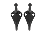 Coat & Hat Hook, V160, Matte Black