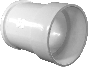 PVC-DWV Cast Iron Hub Adapter, 4 In