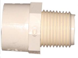 CPVC Combination Adapter, 1/2 In Mip x 3/4 In Slip