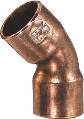 45 Degree Copper Sweat Elbow (Sizes)