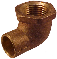 90 Degree Copper Elbow, C x FPT (Sizes)