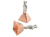 Small Square Copper Bells, 2 Pk