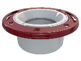 PVC-DWV Hub Closet Floor Flange, 4 In