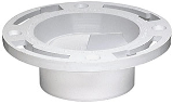 PVC-DWV Closet Floor Flange With Testcap, 3 In Or 4 In