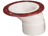 PVC-DWV Hub Off Set Closet Floor Flange, 3 In