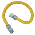 Coated Stainless Steel Gas Supply Line, 3/4 In FPT x 3/4 MPT In (Lengths)