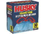 Husky Blue Recycle Trash Bags 30 Ga, 50 Ct