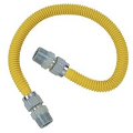 Coated Stainless Steel Gas Supply Line, 1/2 In MPT x 3/4 MPT In (Lengths)