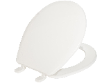 Plastic Round Toilet Seat, White