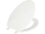 Plastic Elongated Toilet Seat, White