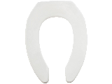 Plastic Elongated Open End Toilet Seat, White