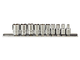 Railed SAE Socket Set 1/4 in