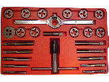 Carbon Steel Fractional Tap And Die Set, 24 Pc