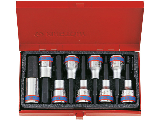 Hex Bit Socket Set 1/2 In Drive, 9 Piece Metric