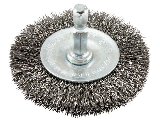 Drill Mounted Fine Crimped Wire Wheel Brush, 2-1/2 In