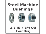 Machine Bushing 3/8 ID x 3/4 OD (Widths)