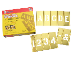 Brass Stencil Set Numbers And Letters, 45 Pc (Sizes)